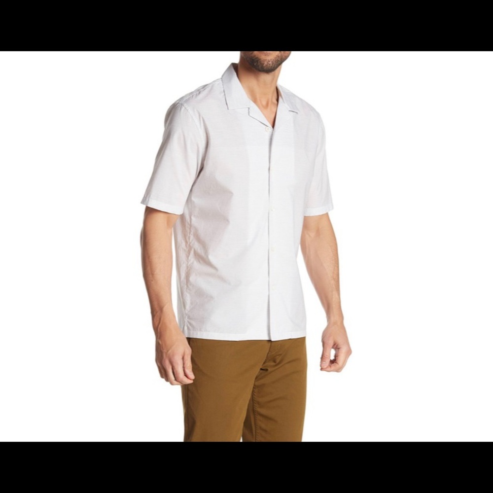 Theory Daze Grey Melange Stripe Block Shirt Size M